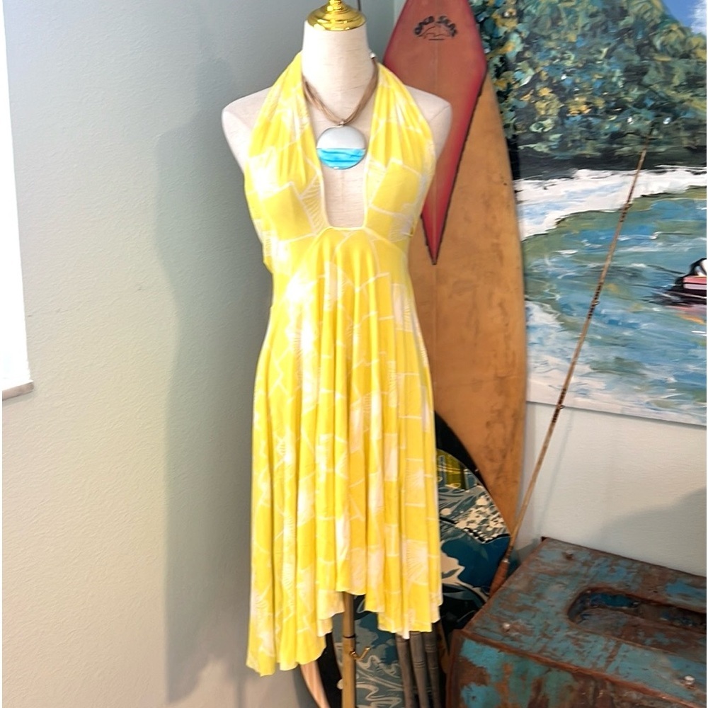 Rachel Pally Yellow Halter Dress Multiple Wear Goddess